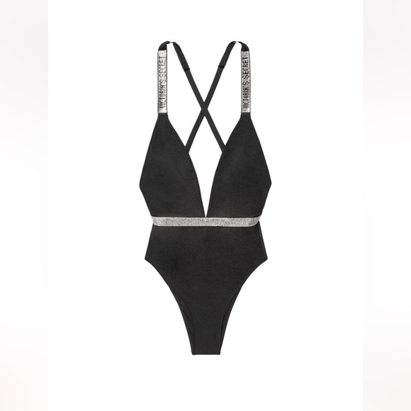 NWT VICTORIA'S SECRET SWIM Shine Strap Plunge One-Piece Swimsuit Small - Picture 3 of 10